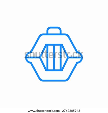 pet carrier icon sign vector