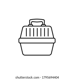 pet carrier icon, simple infographic element, in line style from Pet-vet set, for web and UI design