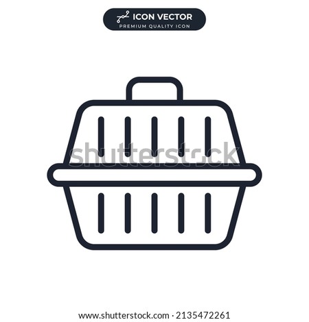 pet carrier icon symbol template for graphic and web design collection logo vector illustration