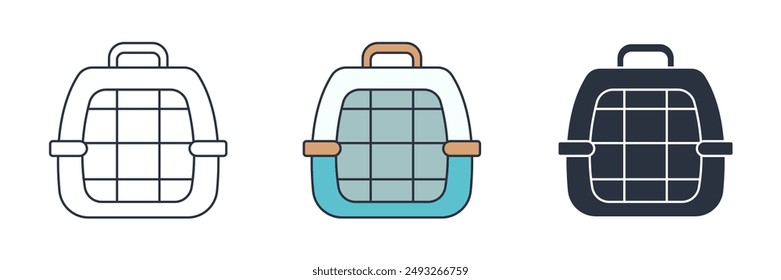 Pet Carrier icon symbol vector illustration isolated on white background
