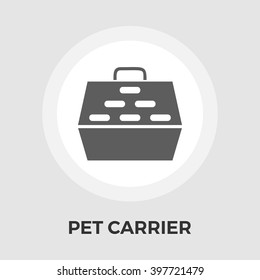 Pet carrier icon vector. 