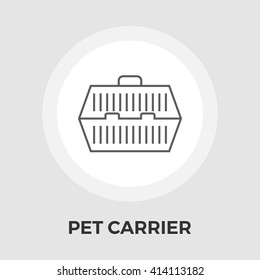 Pet Carrier Icon Vector. Flat icon isolated on the white background. Editable EPS file. Vector illustration.
