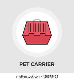 Pet Carrier Icon Vector. Flat icon isolated on the white background. Editable EPS file. Vector illustration.