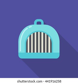 pet carrier icon. vector illustration