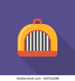 pet carrier icon. vector illustration