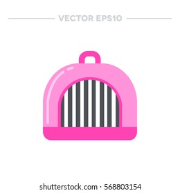 pet carrier icon. vector illustration