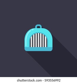 pet carrier icon. vector illustration