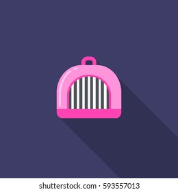 pet carrier icon. vector illustration