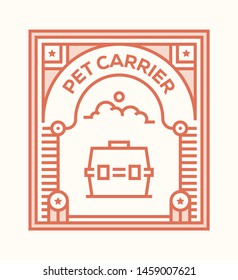 PET CARRIER AND ILLUSTRATION ICON CONCEPT