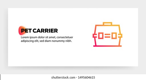 PET CARRIER AND ILLUSTRATION ICON CONCEPT