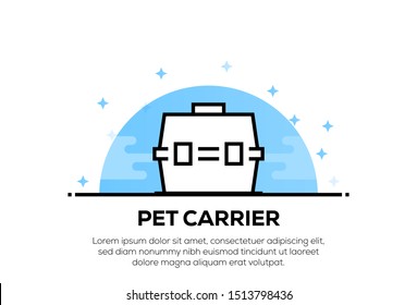 PET CARRIER AND ILLUSTRATION ICON CONCEPT