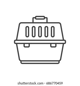 Pet carrier line icon.