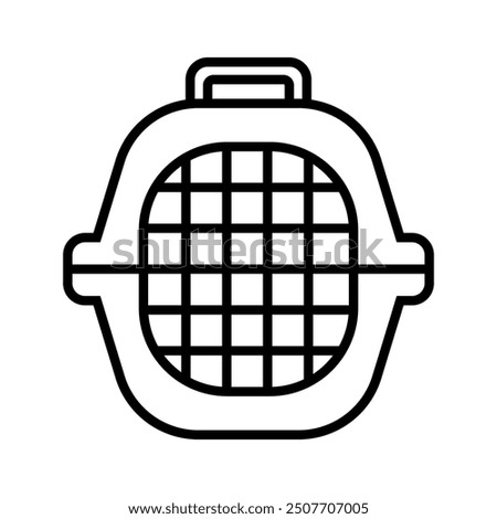Pet carrier line icon editable stroke vector clipart