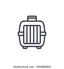 Pet carrier line icon, vector