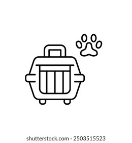 Pet carrier. Pixel perfect vector icon