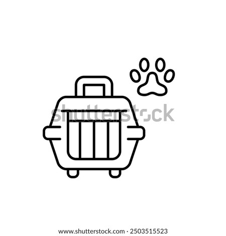 Pet carrier. Pixel perfect vector icon