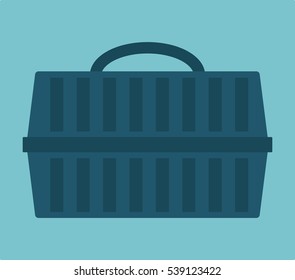 pet carrier  related icon image vector illustration design 