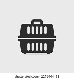 Pet carrier simple black icon vector illustration
