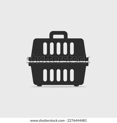 Pet carrier simple black icon vector illustration
