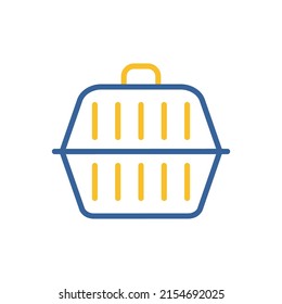 Pet carrier vector isolated icon. Pet animal sign. Graph symbol for pet and veterinary web site and apps design, logo, app, UI