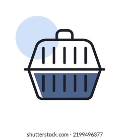 Pet carrier vector isolated icon. Pet animal sign. Graph symbol for pet and veterinary web site and apps design, logo, app, UI