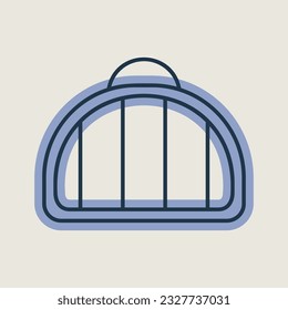 Pet carrier vector isolated icon. Pet animal sign. Graph symbol for pet and veterinary web site and apps design, logo, app, UI