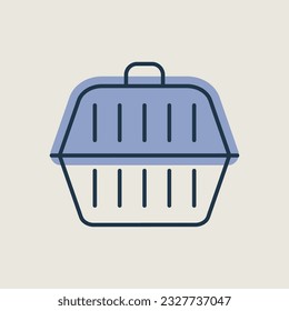 Haustier-Träger, Vektorsymbol einzeln. Tierzeichen. Graph Symbol für Website und Design für Tierärzte und Tierärzte, Logo, App, Benutzeroberfläche