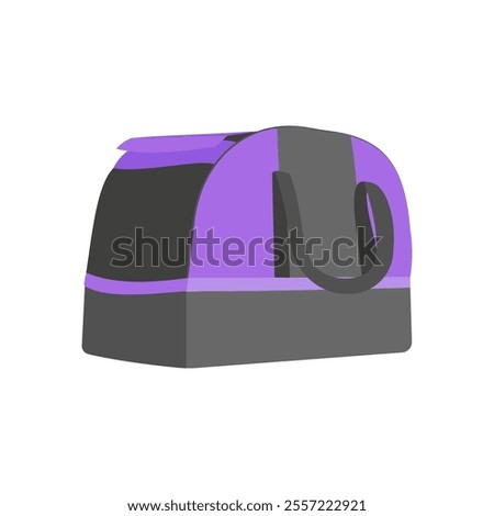 Pet Carrier, Veterinary Flat Vector Illustration