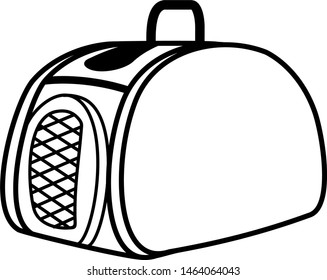 Pet Carry Bag icon in outline style. Coloring template for modification and customizing  according to a specific task.