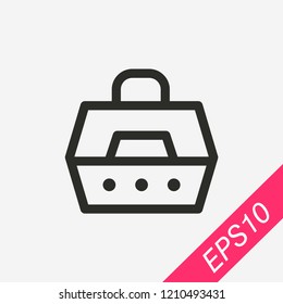 Pet carrying case icon isolated on background. Travel cage symbol modern, simple, vector, icon for website design, mobile app, ui. Vector Illustration
