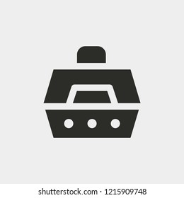 Pet carrying case icon isolated on background. Travel cage symbol modern, simple, vector, icon for website design, mobile app, ui. Vector Illustration