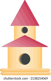 Pet castle, illustration, vector on a white background.