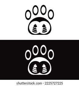 Pet cat animal logo design 