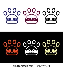 Pet cat animal logo design . icon logo