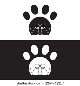 Pet cat animal logo design . icon logo 