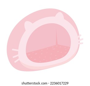 pet cat bed icon isolated