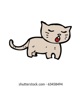 caricatura de gato mascota
