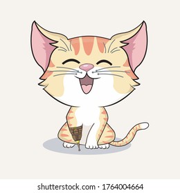 Pet cat cartoon illustration drawing image clipart 