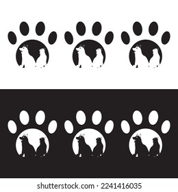 Pet cat and dog animal logo . icon logo 