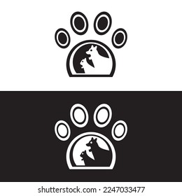 Pet cat and dog animal vector logo design . icon logo 