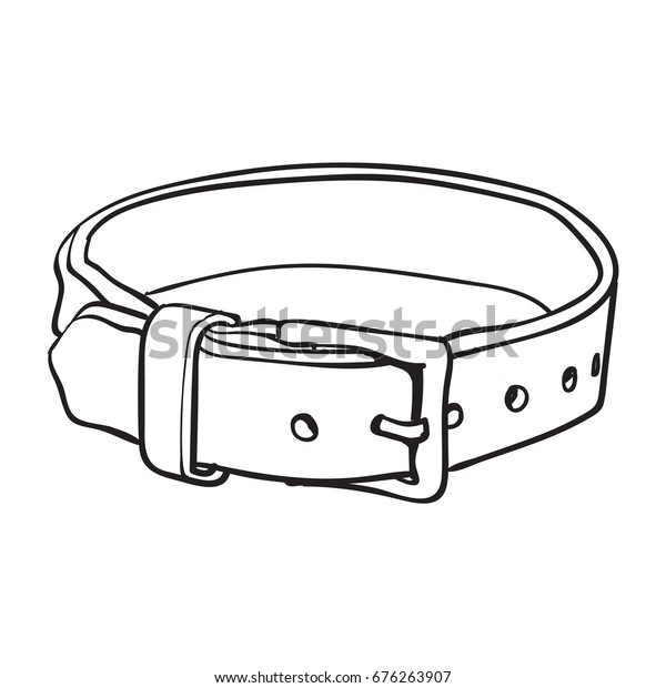 black leather collar