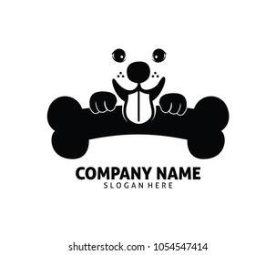 pet cat dog clinic shop adoption vector logo design template