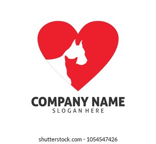 pet cat dog clinic shop adoption vector logo design template