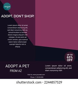 Pet or Cat flyer for pet shop