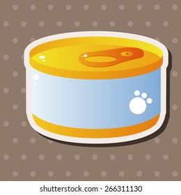 Pet cat food can theme element vector,eps10