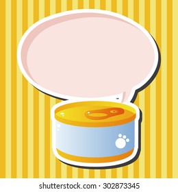 Pet cat food can theme element vector,eps10