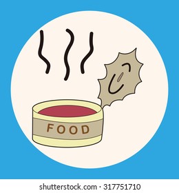 Pet cat food can theme element vector,eps10