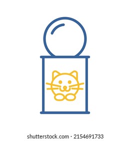 Pet cat food can vector isolated icon. Pet animal sign. Graph symbol for pet and veterinary web site and apps design, logo, app, UI