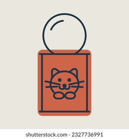 Los alimentos para gatos mascotas pueden ser un icono aislado vectorial. Señal de animales mascotas. Símbolo gráfico para el diseño de aplicaciones y sitios web para mascotas y veterinarios, logotipo, aplicación, interfaz de usuario