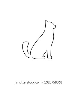 pet cat icon. Simple thin line, outline vector of universal icons for UI and UX, website or mobile application